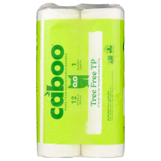 CABOO: Tree Free Bamboo Toilet Paper 12Pk 300 Sheets, 1 ea