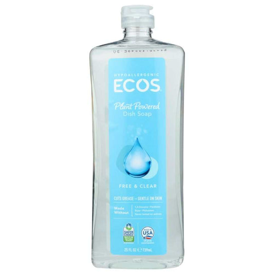 ECOS dish soap Free & Clear|Safer, Plant-Based Formula, Hypoallergenic