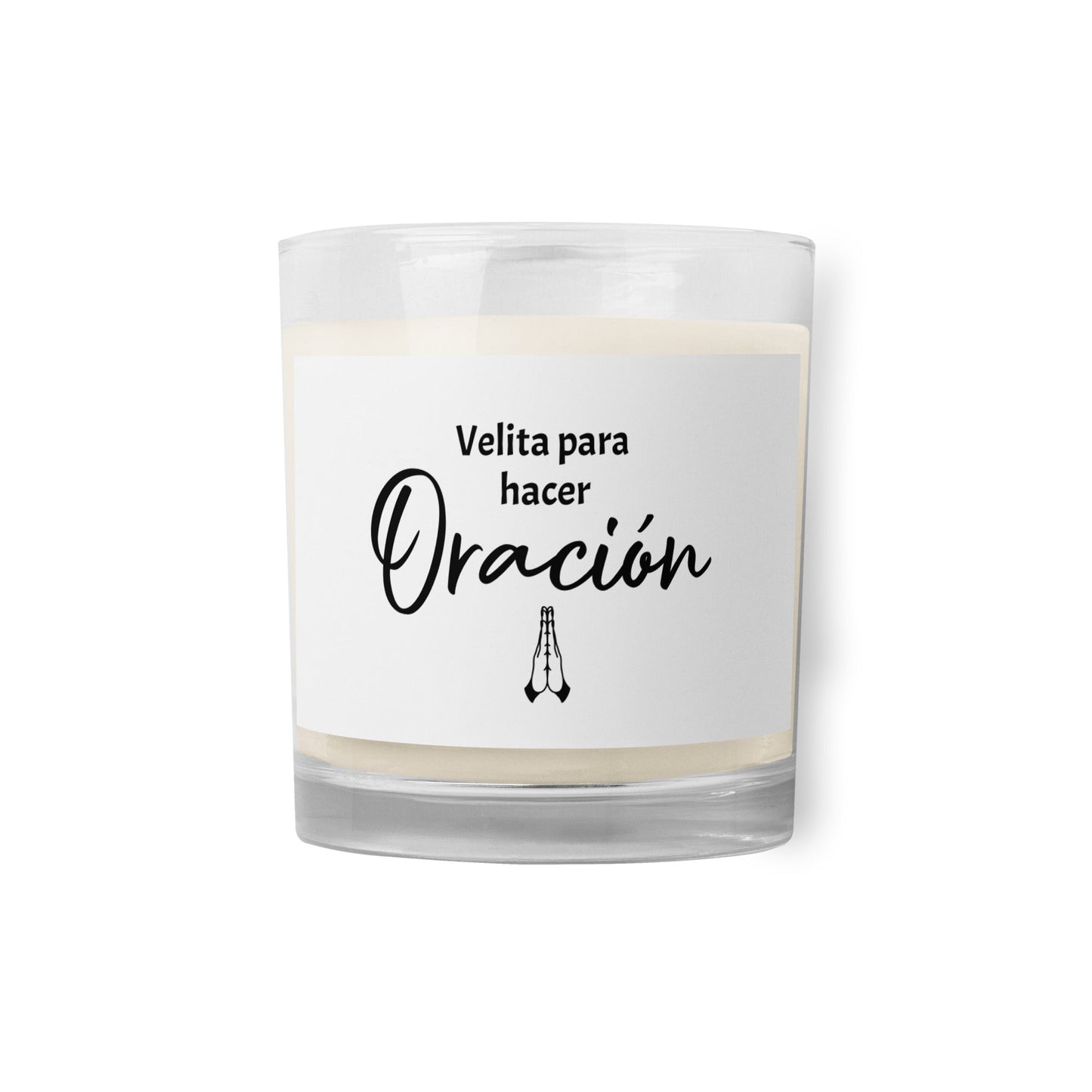 Glass jar soy wax candle