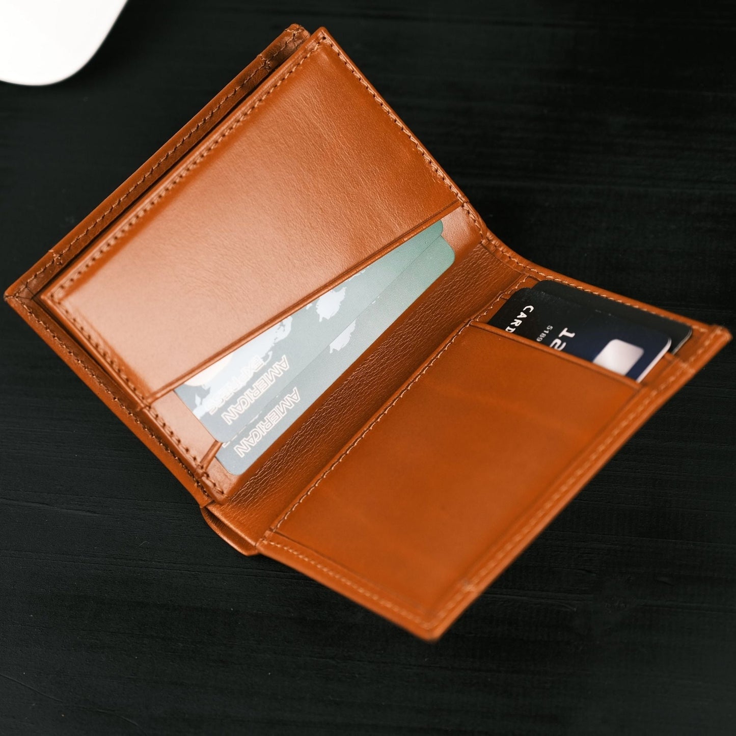 Glendo Apple AirTag Slot Leather Wallet, Handcrafted, Unisex
