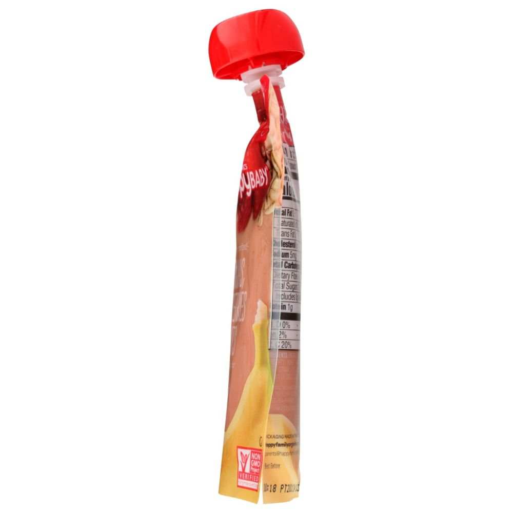 HAPPY BABY: Bananas Raspberries and Oats Pouch, 4 oz