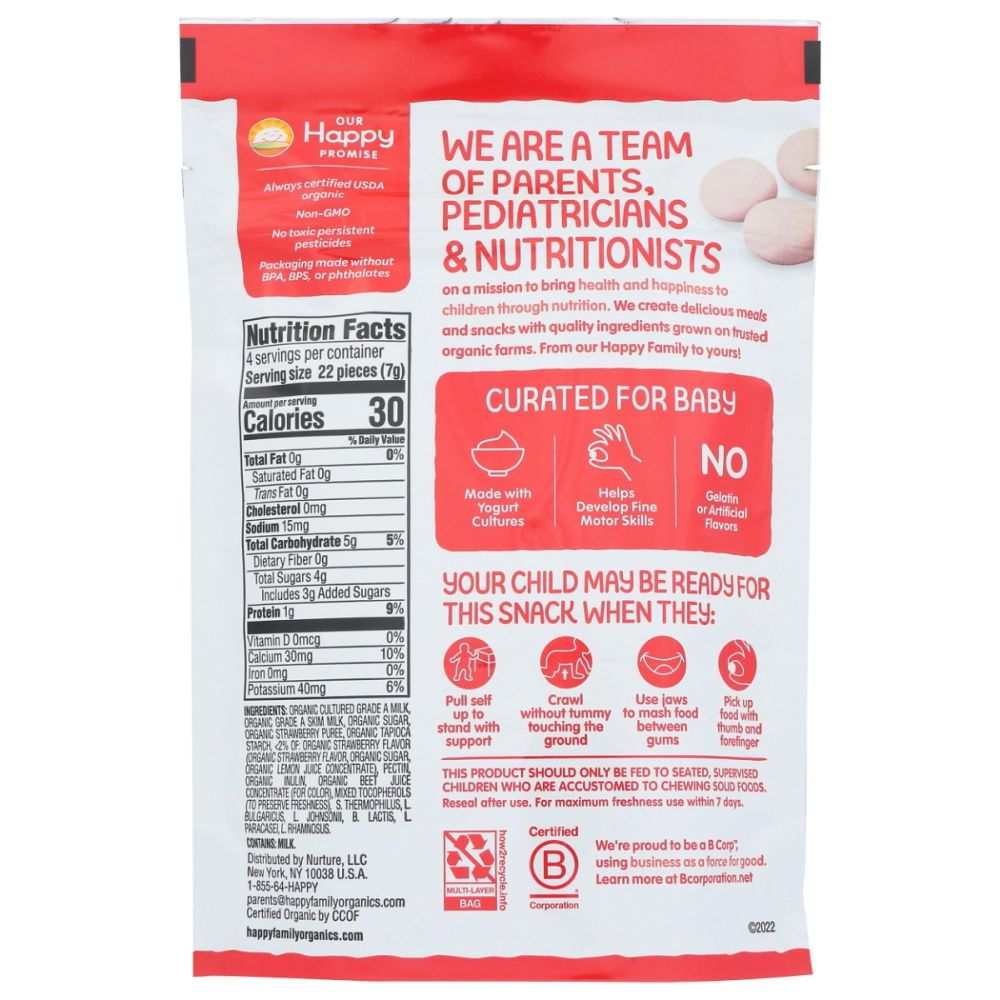 HAPPY BABY: Strawberry Yogis, 1 oz