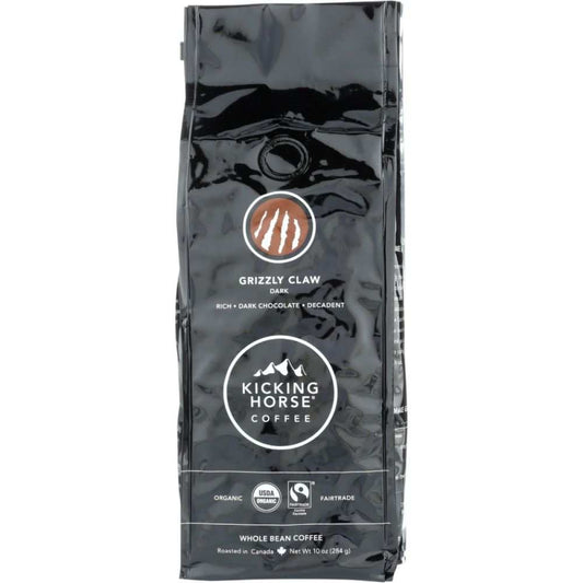 KICKING HORSE: Grizzly Claw Whole Bean Coffee, 10 oz