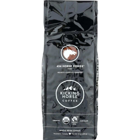 KICKING HORSE: 454 Horse Power Whole Bean Coffee, 10 oz