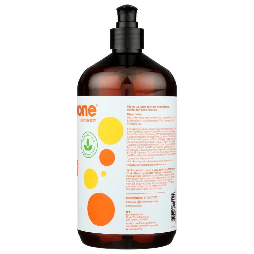 Everyone Orange Squeeze Kids 3in1 Soap - 32 oz - Gentle & Versatile