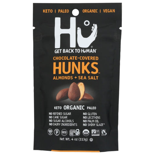 HU: Chocolate Covered Hunks Almonds and Sea Salt, 4 oz