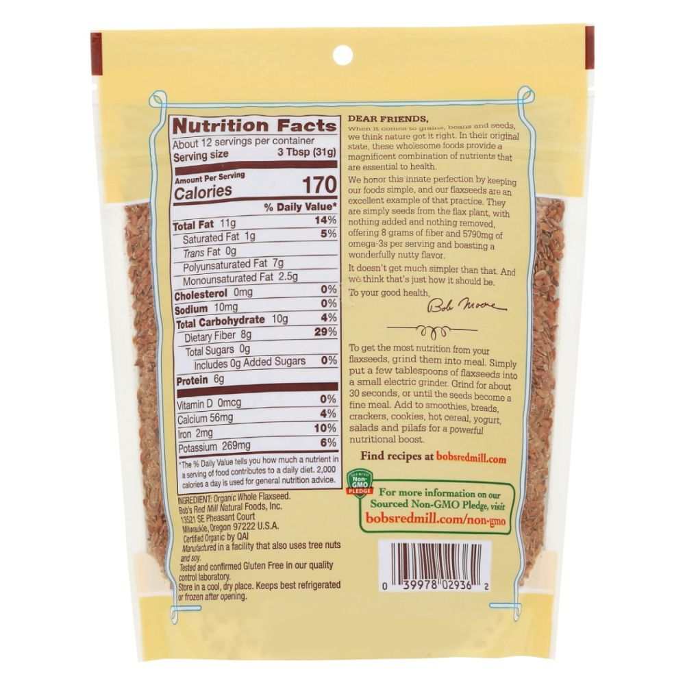 BOBS RED MILL: Organic Brown Flaxseed, 13 oz