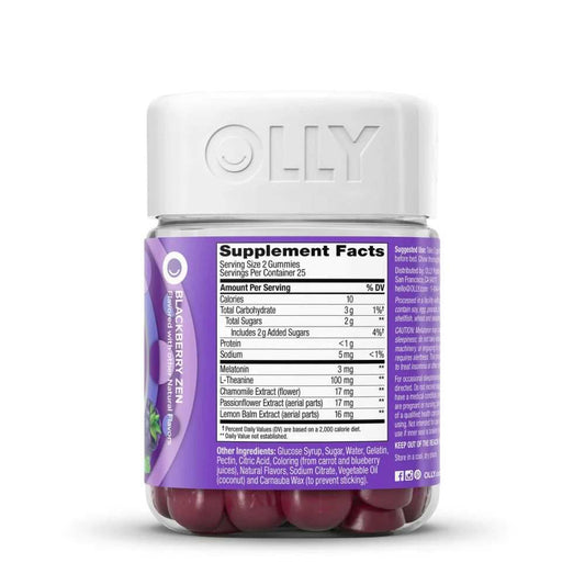 OLLY: Supplement Restful Sleep Gummy, 50ea for Better Sleep|Relaxation