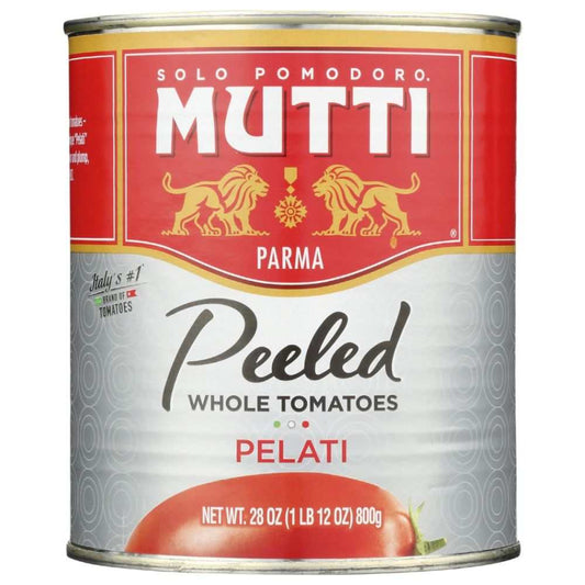 Mutti® Peeled Tomatoes - Whole 28 oz, Fleshy and Firm for Culinary Use