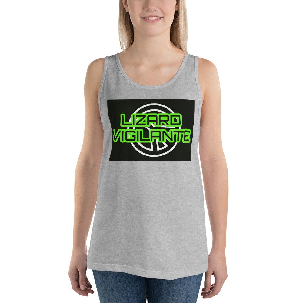 Lizard Vigilante Crooked Peace Unisex Tank Top