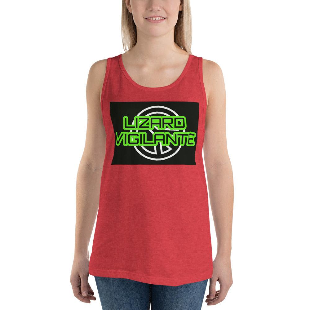 Lizard Vigilante Crooked Peace Unisex Tank Top