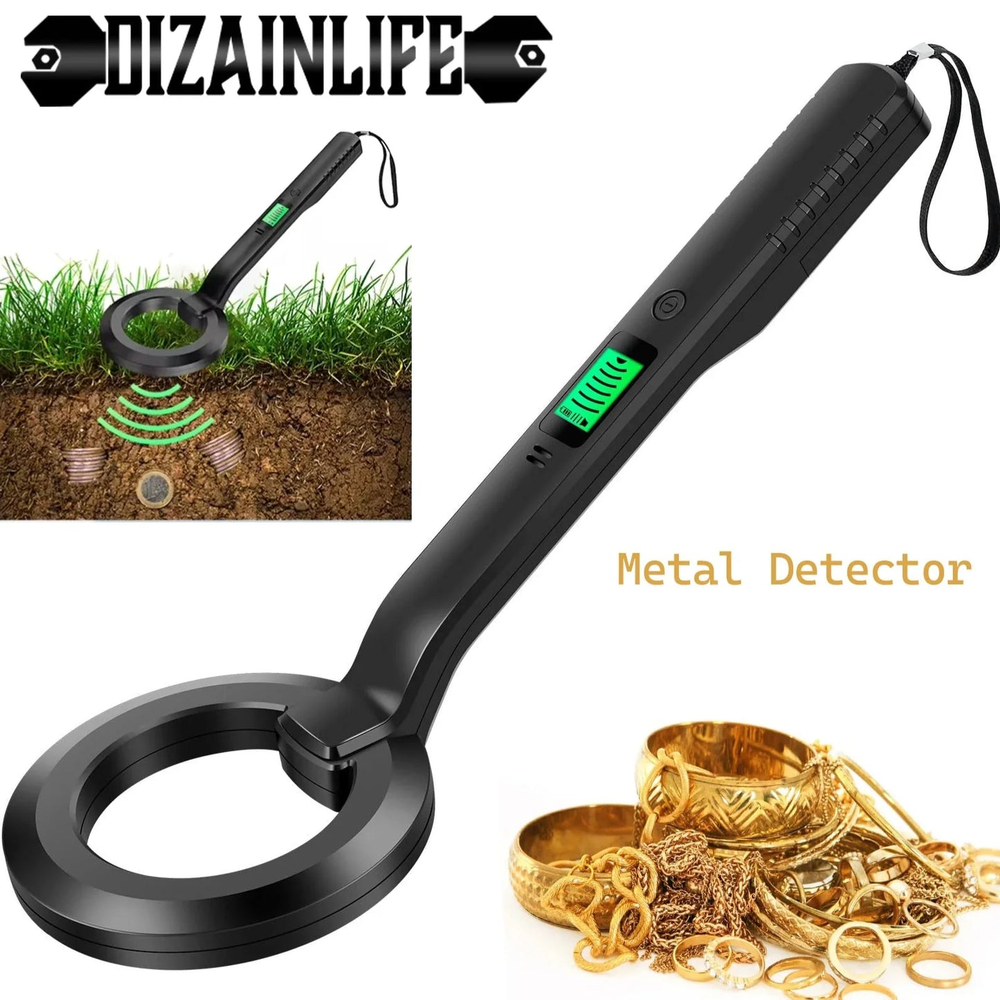 DIZAINLIFE Gravedigger Pulse X Waterproof Metal Detector for Outlaws, Treasure Freaks & Stage Crew Sweepers