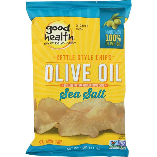 GOOD HEALTH: Kettle Style Chips Olive Oil Sea Salt -Crunchy Snack 5oz