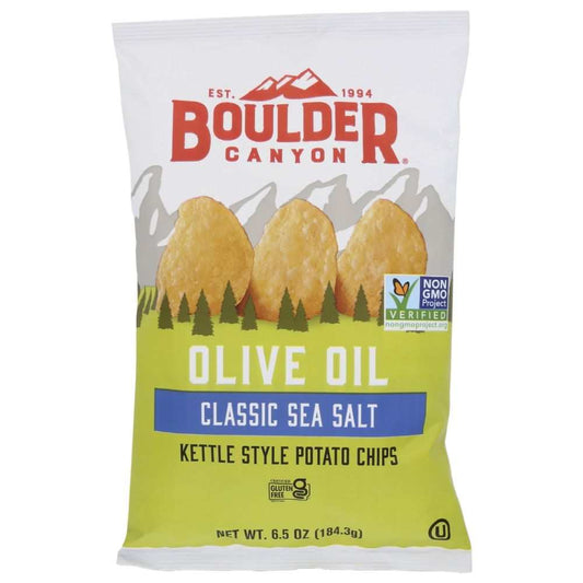 BOULDER CANYON: Olive Oil Classic |Sea Salt Crunchy Kettle Chips|6.5oz