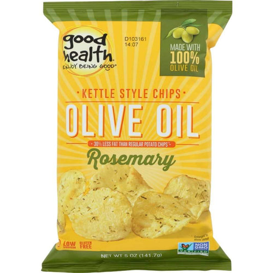 GOOD HEALTH: Kettle Style Potato Chips Olive Oil Rosemary - Savory Snack 5oz