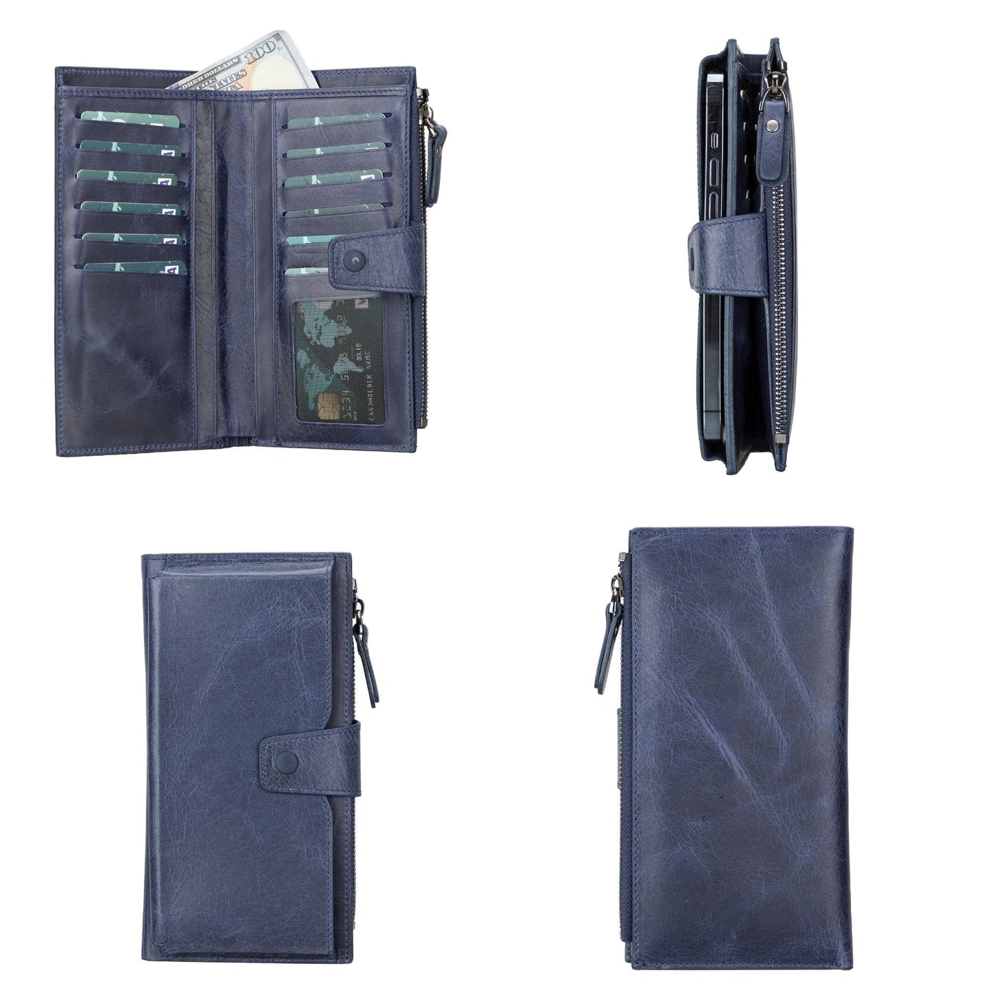 Riverton Women's Leather Wallet with Cell Phone Section