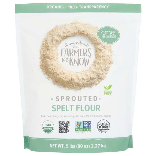 ONE DEGREE: Organic Sprouted Spelt Flour, 80 oz
