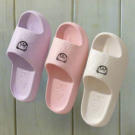 Fashion Women's Slippers Indoor Soft Sole Cartoon Bear Print Slides Bathroom EVA Indoor Men Summer Outdoor Cool Shoes Couple