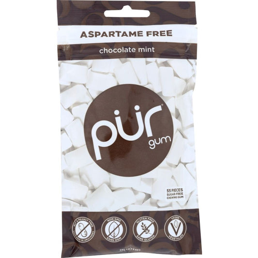 PUR: Chocolate Mint Gum 55Pc, 2.72 oz