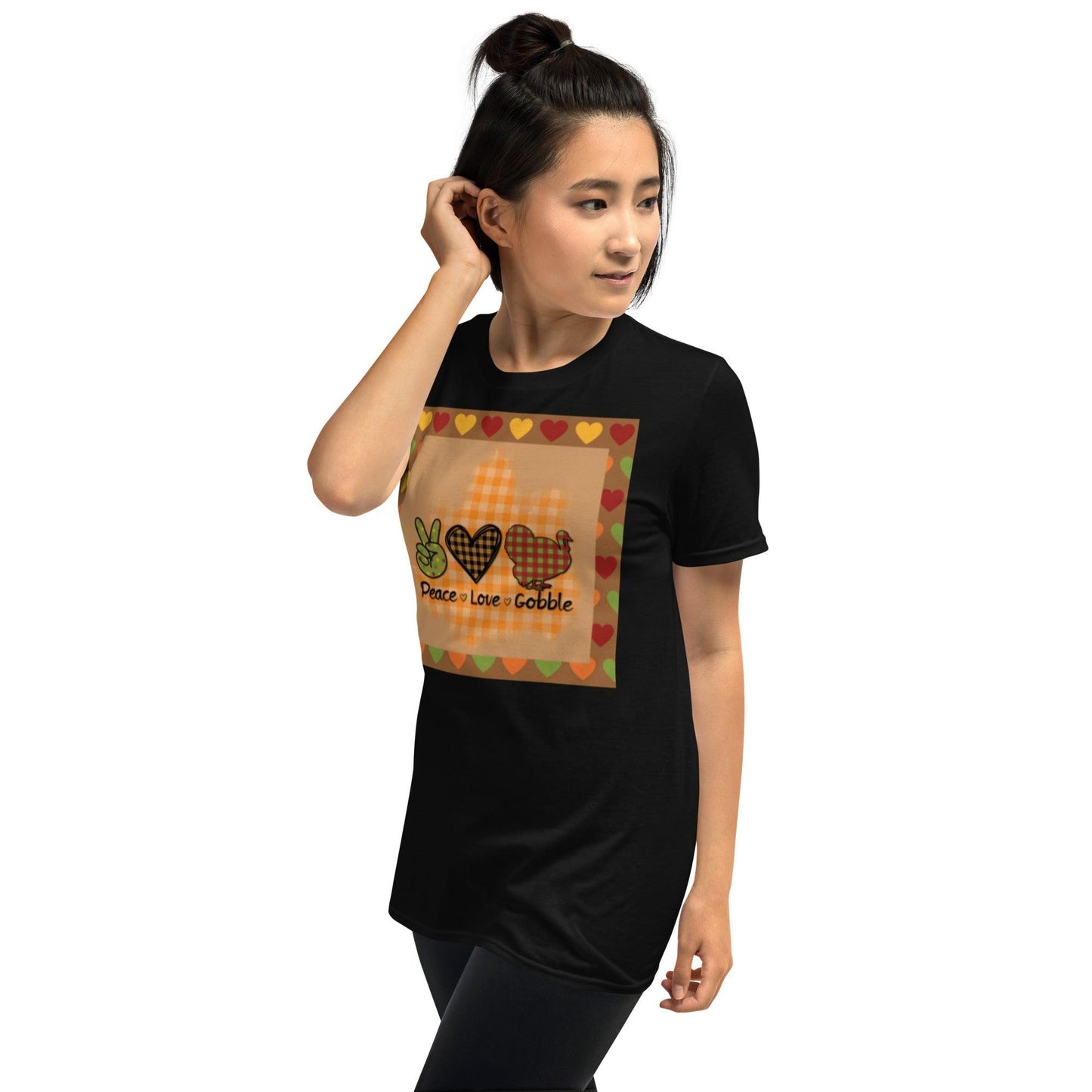 Thanksgiving Night Peace Love Gobble Short-Sleeve Unisex T-Shirt