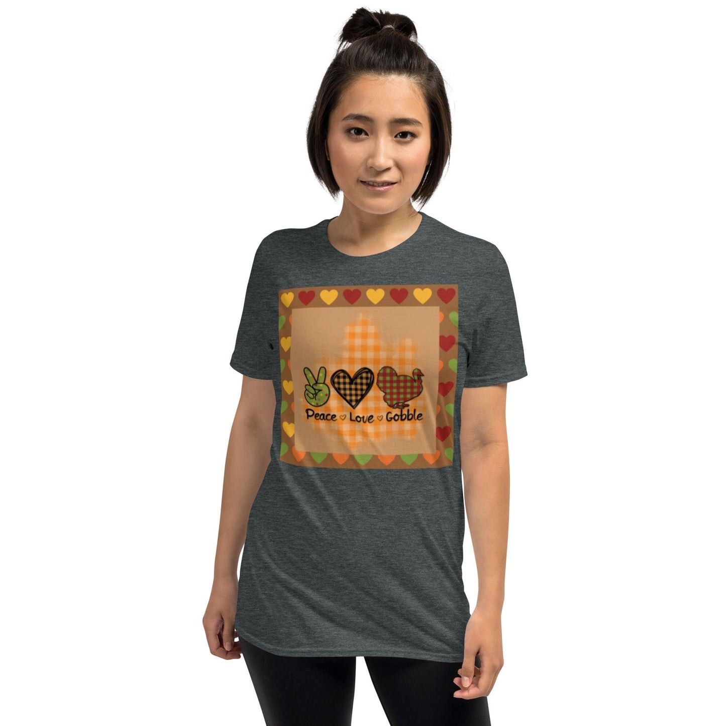 Thanksgiving Night Peace Love Gobble Short-Sleeve Unisex T-Shirt