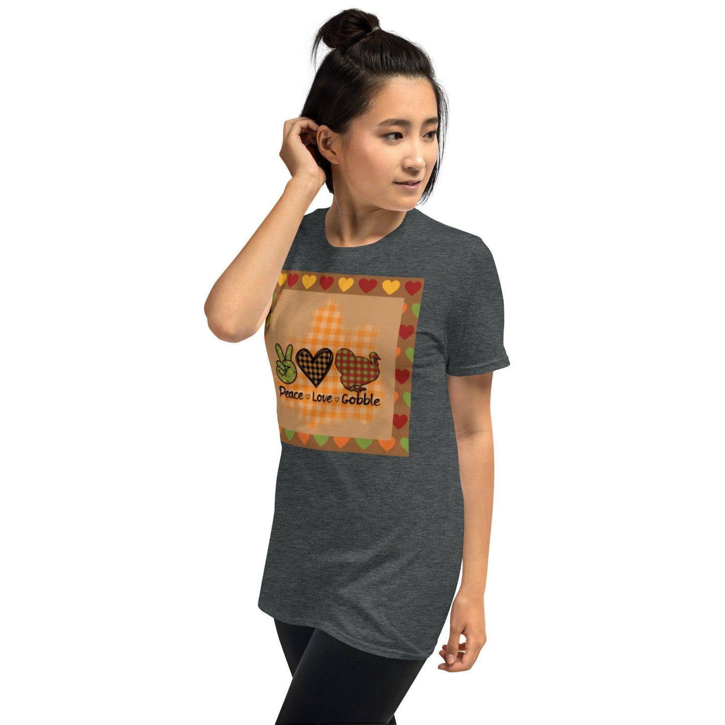 Thanksgiving Night Peace Love Gobble Short-Sleeve Unisex T-Shirt