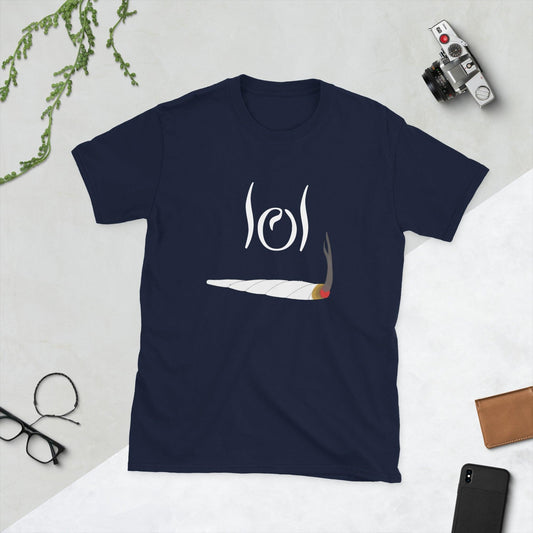 LOL Joint with Smoke Tendril Font Short-Sleeve Unisex T-Shirt