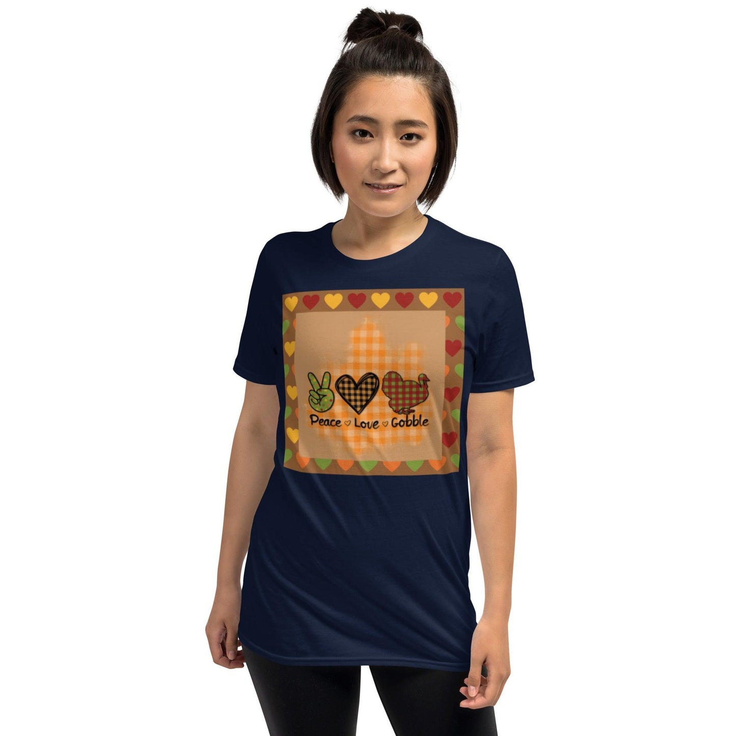 Thanksgiving Night Peace Love Gobble Short-Sleeve Unisex T-Shirt