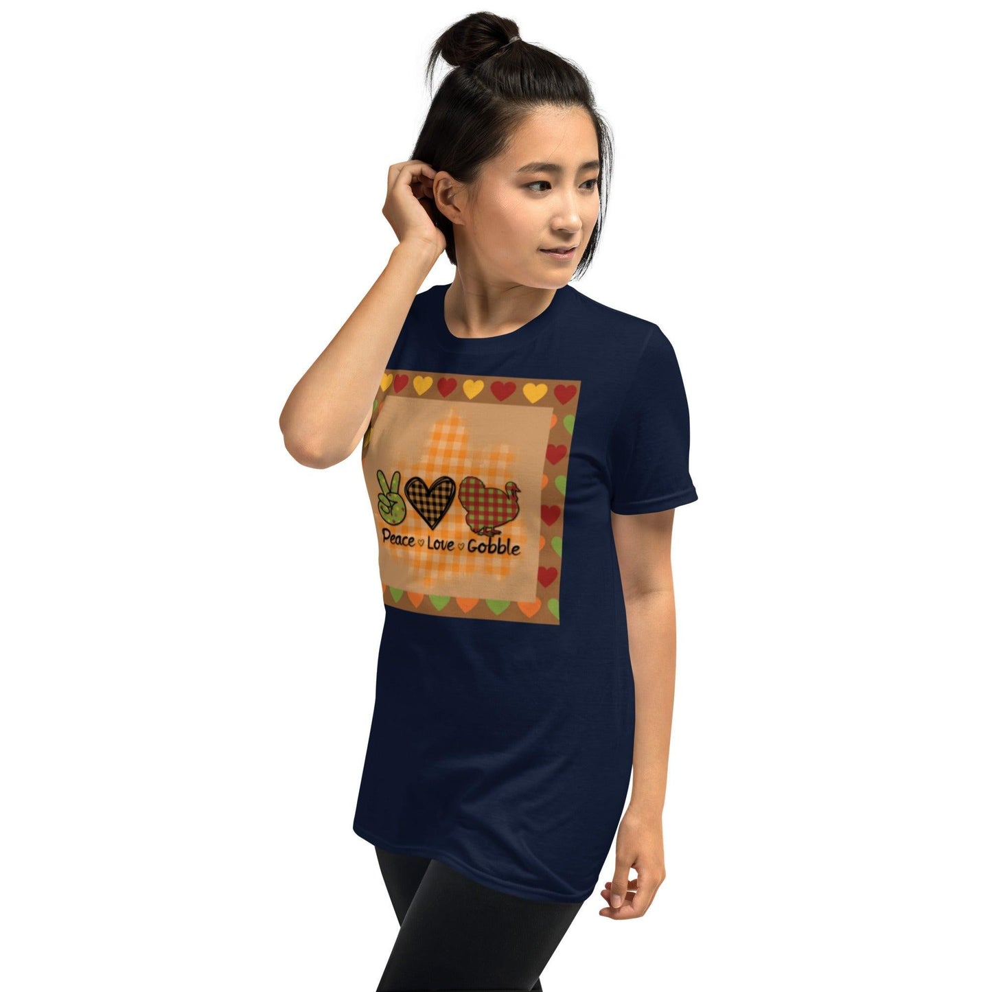 Thanksgiving Night Peace Love Gobble Short-Sleeve Unisex T-Shirt
