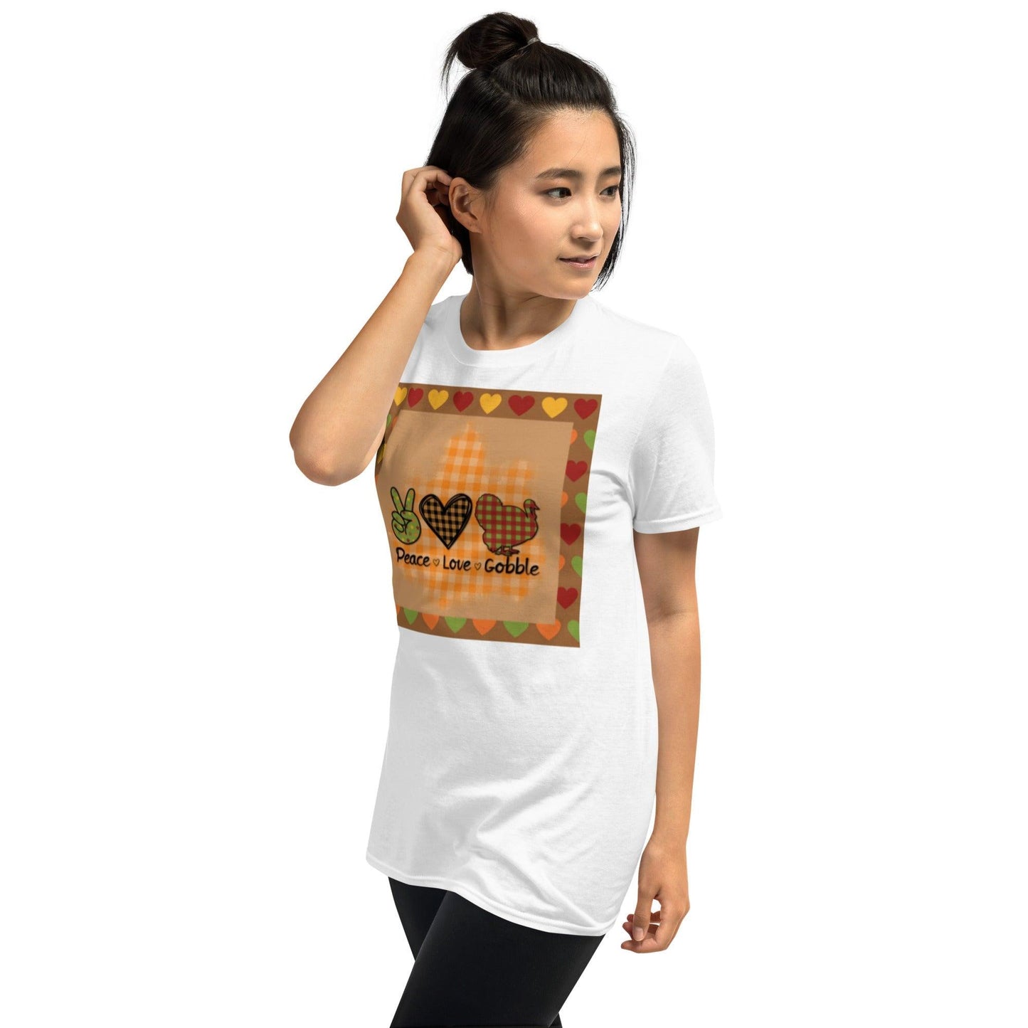 Thanksgiving Night Peace Love Gobble Short-Sleeve Unisex T-Shirt