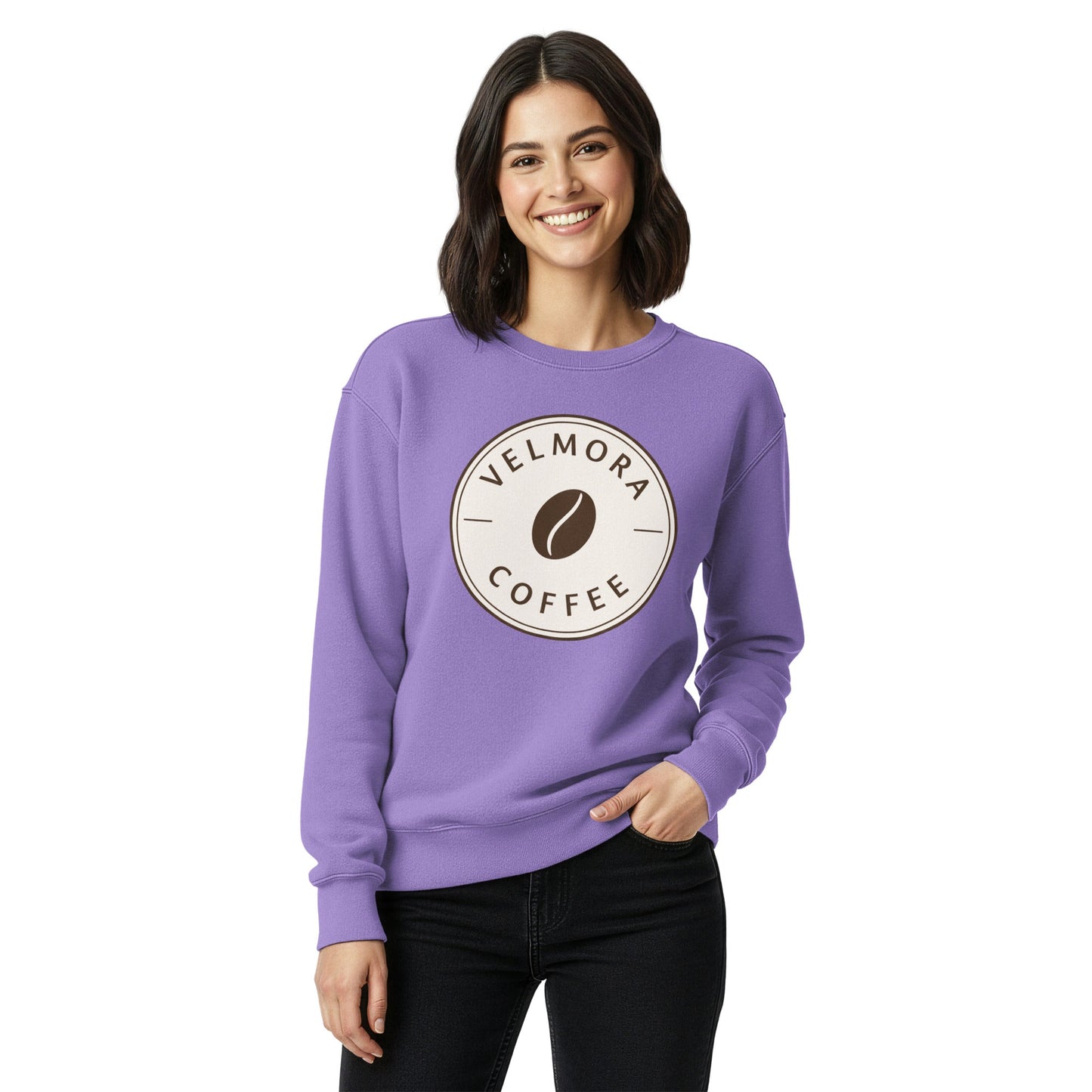 Unisex garment-dyed sweatshirt