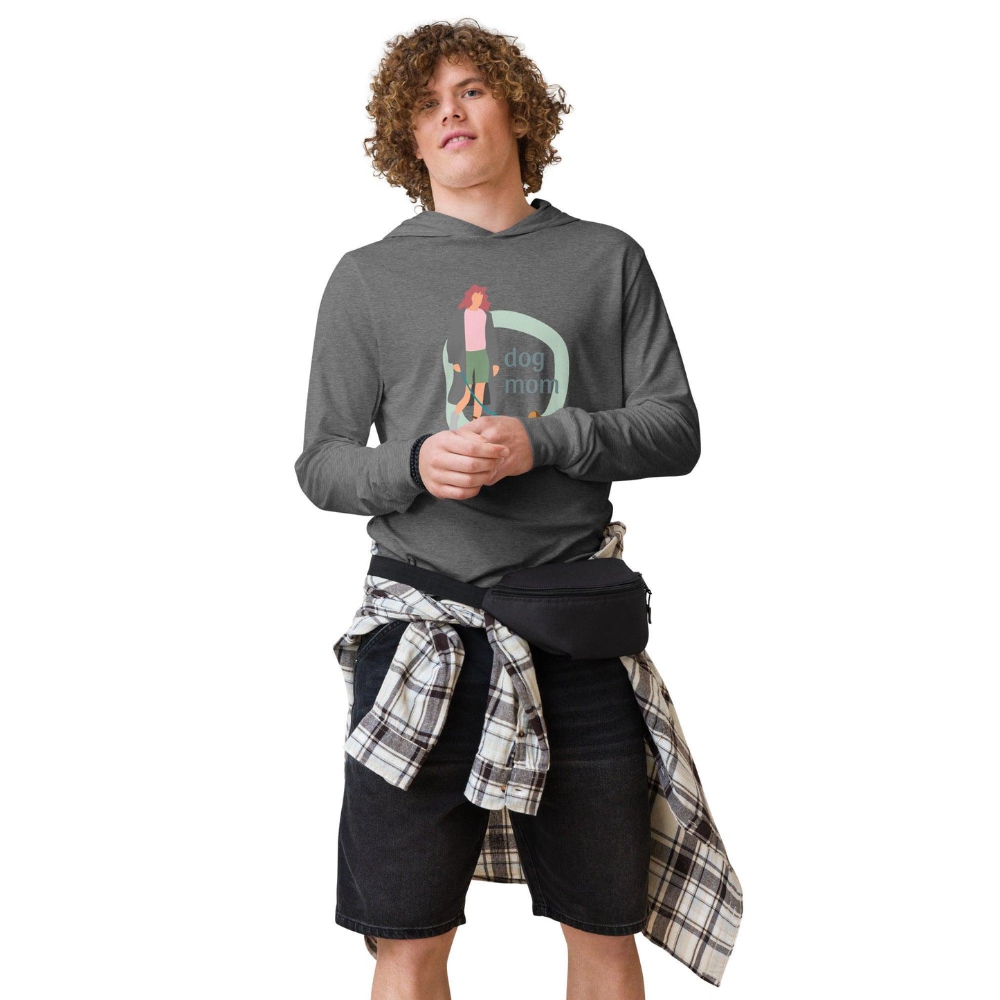 Dog Mom Hooded long-sleeve tee