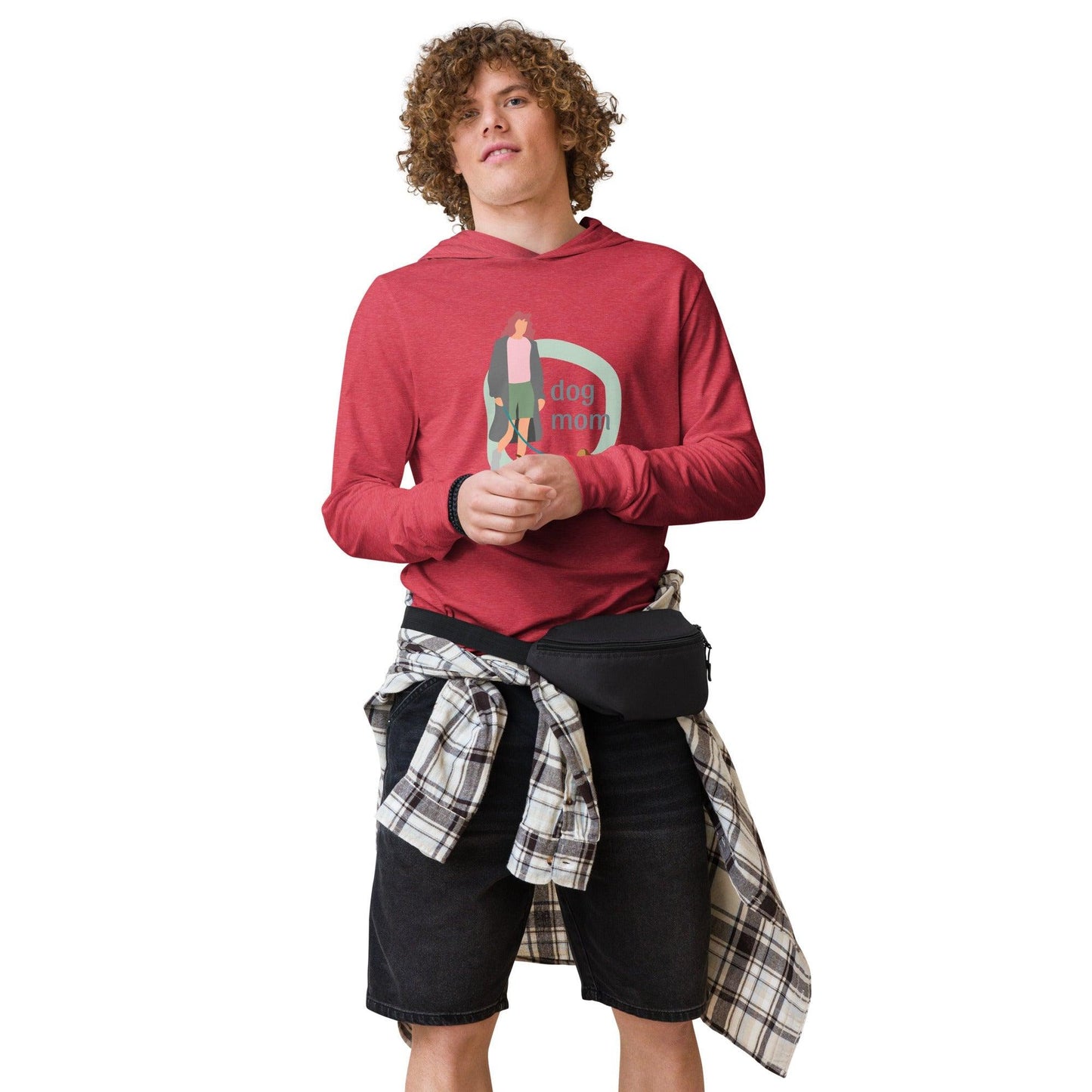 Dog Mom Hooded long-sleeve tee