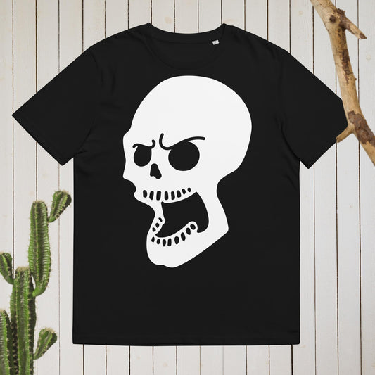 Angry Skull Unisex Organic Cotton T-Shirt