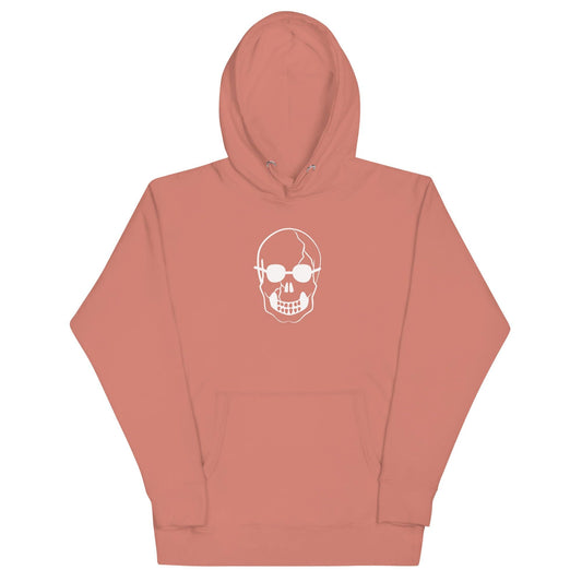 White Skull With Shades Unisex Hoodie