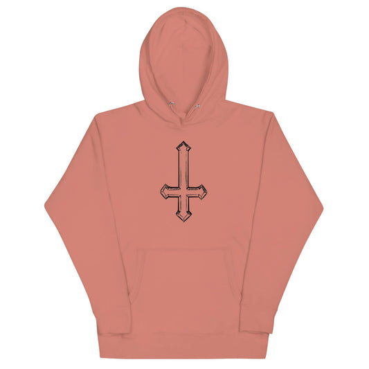 Upside Down Cross Sketch Unisex Hoodie