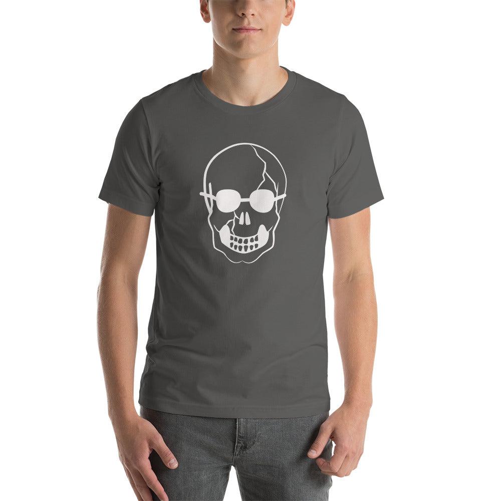 White Skull With Shades Unisex t-shirt