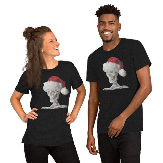 Skeleton Santa Halloween Christmas Confused Holiday Unisex t-shirt