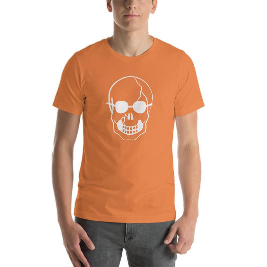 White Skull with Shades Unisex t-shirt