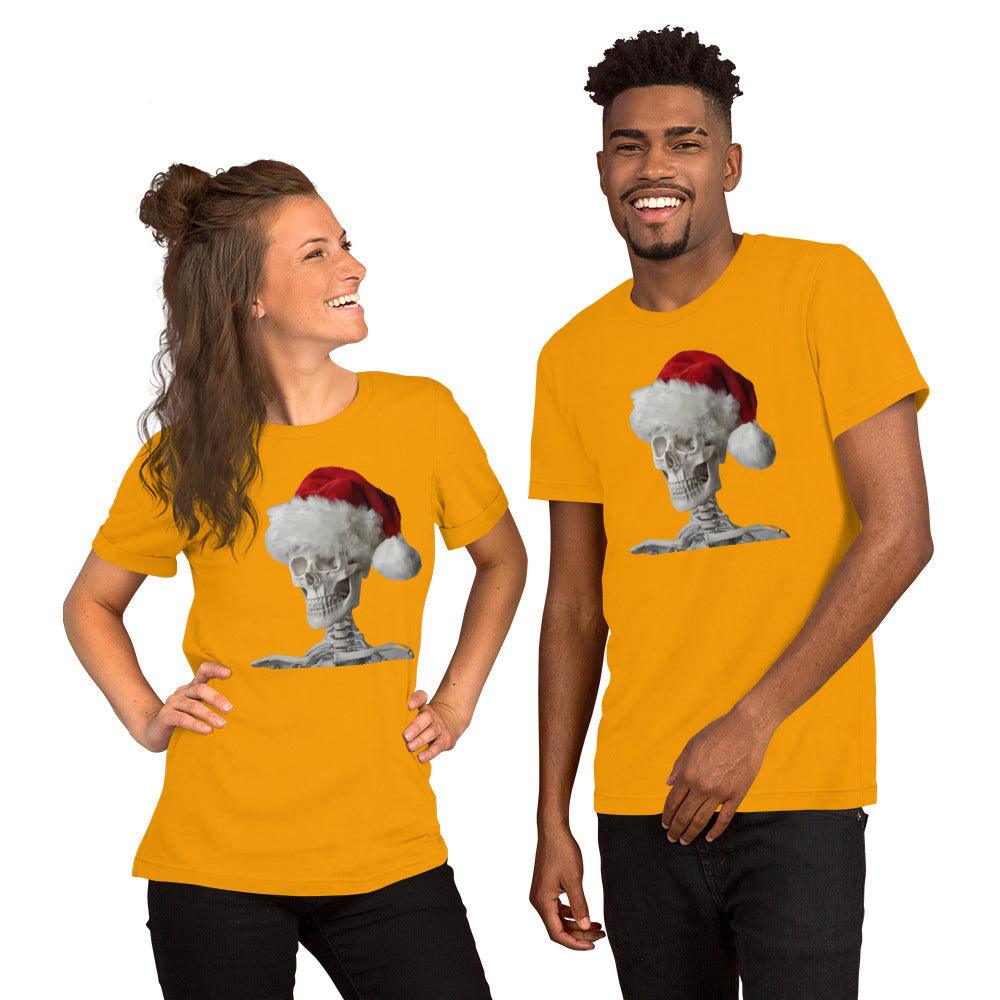 Skeleton Santa Halloween Christmas Confused Holiday Unisex t-shirt