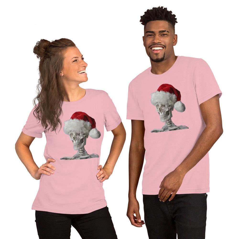 Skeleton Santa Halloween Christmas Confused Holiday Unisex t-shirt