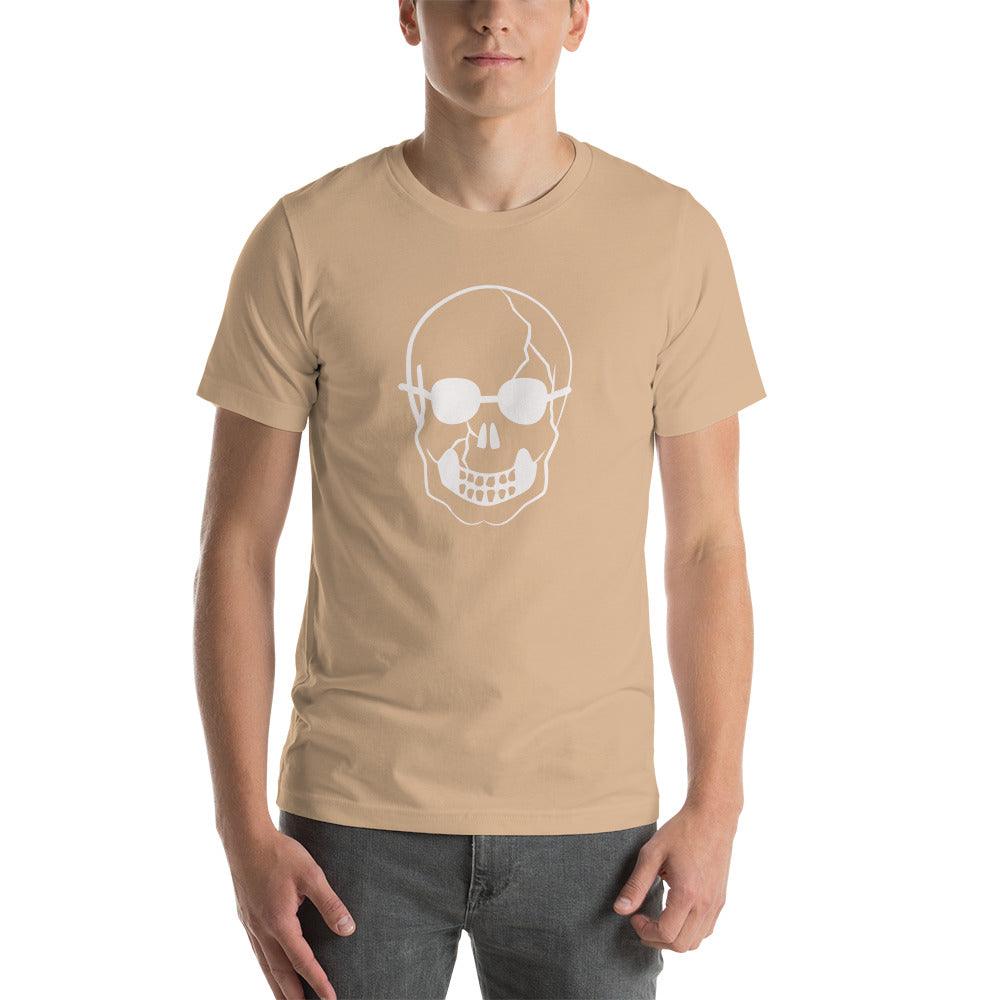 White Skull With Shades Unisex t-shirt
