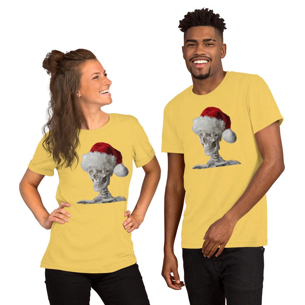 Skeleton Santa Halloween Christmas Confused Holiday Unisex t-shirt