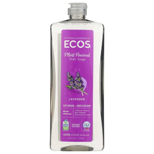 ECOS Dish Soap - Lavender, 25oz | Gentle Powerful Plant-Based Cleanser