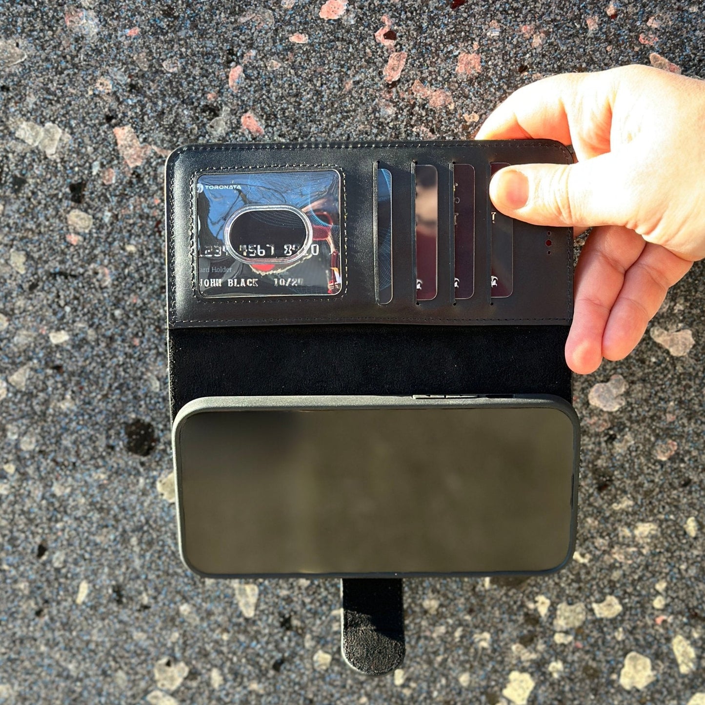 Vegas Premium Leather iPhone 15 Wallet Case with MagSafe | Detachable RFID Blocking Luxury Wallet