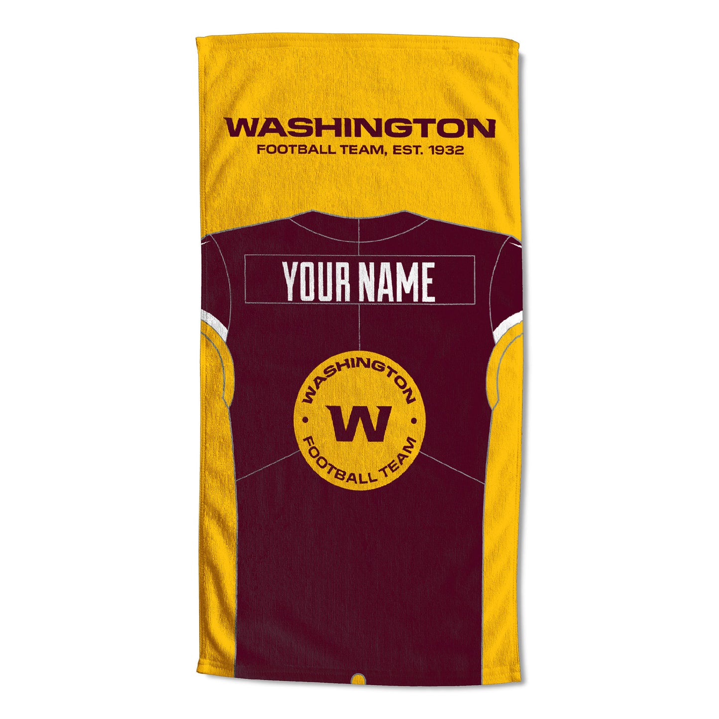 [Personalization Only] Washington Football Team "Jersey" Personalized Beach Towel