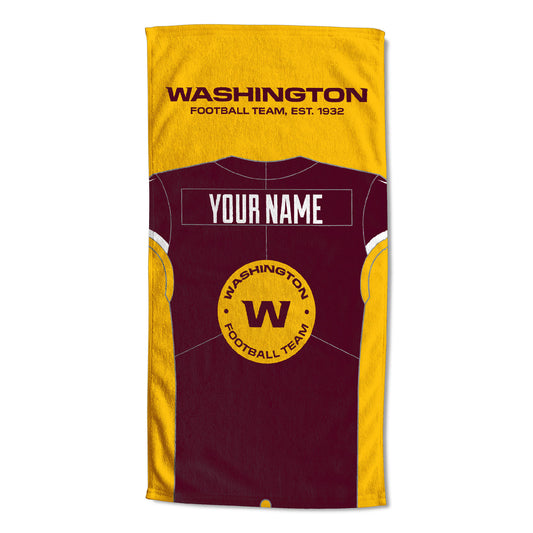 [Personalization Only] Washington Football Team "Jersey" Personalized Beach Towel