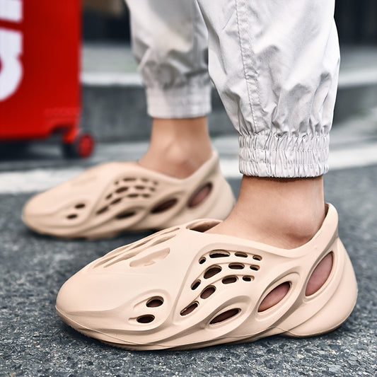 Unisex Foam Slides; Lightweight Quick-drying Non Slip Slides Slippers Trendy Clogs Closed-toe Garden Shoes Outdoor Sandals; Men's Slides