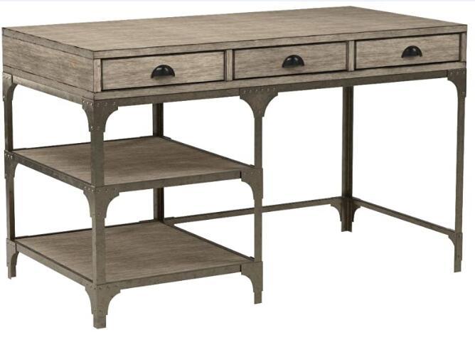 Gorden Desk in Weathered Oak & Antique Silver