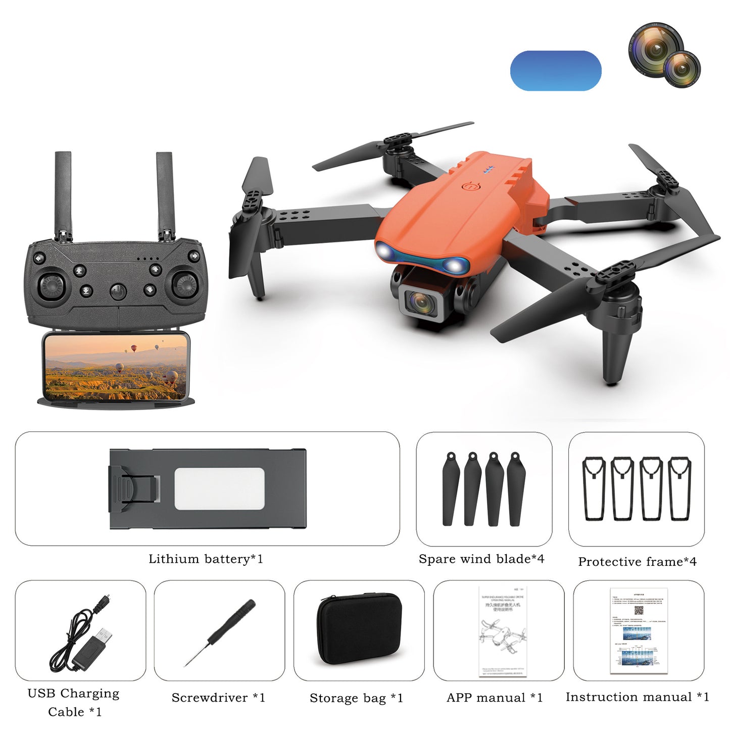 Drone with Camera 4K HD , RC Quadcopter Helicopter for Kids and Adults